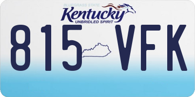 KY license plate 815VFK