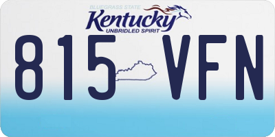 KY license plate 815VFN