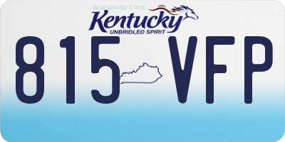 KY license plate 815VFP