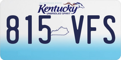 KY license plate 815VFS