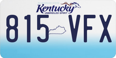 KY license plate 815VFX