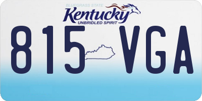 KY license plate 815VGA