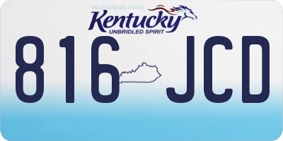 KY license plate 816JCD