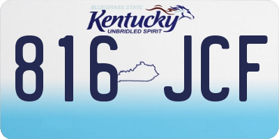 KY license plate 816JCF