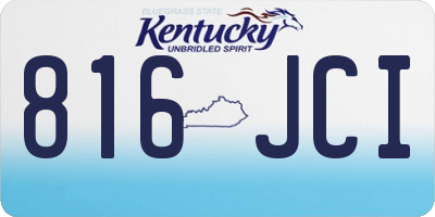 KY license plate 816JCI