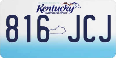 KY license plate 816JCJ