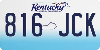 KY license plate 816JCK