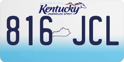 KY license plate 816JCL