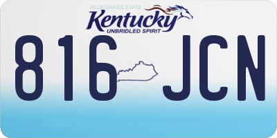 KY license plate 816JCN