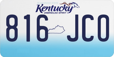 KY license plate 816JCO