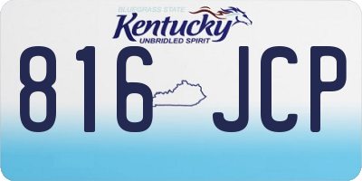 KY license plate 816JCP