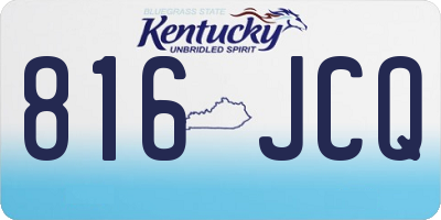 KY license plate 816JCQ