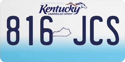 KY license plate 816JCS