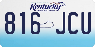 KY license plate 816JCU