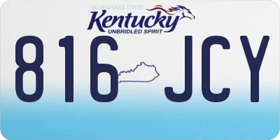KY license plate 816JCY