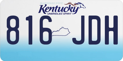 KY license plate 816JDH