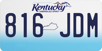 KY license plate 816JDM