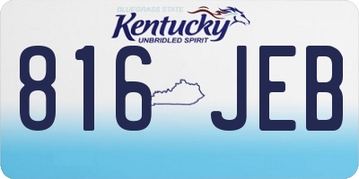 KY license plate 816JEB