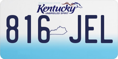 KY license plate 816JEL
