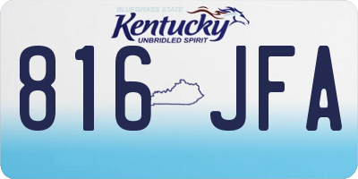 KY license plate 816JFA