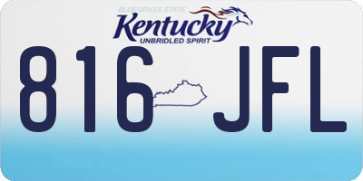 KY license plate 816JFL