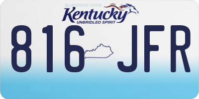 KY license plate 816JFR