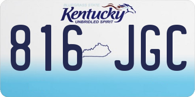 KY license plate 816JGC