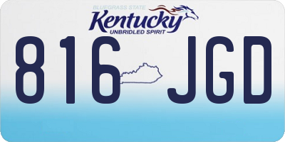 KY license plate 816JGD