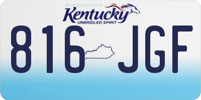 KY license plate 816JGF