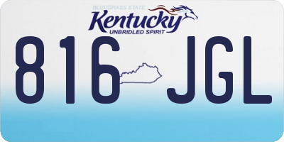 KY license plate 816JGL