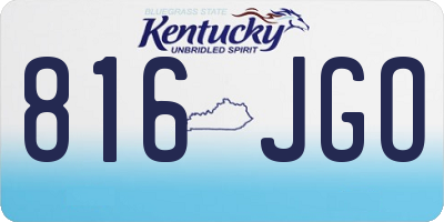 KY license plate 816JGO