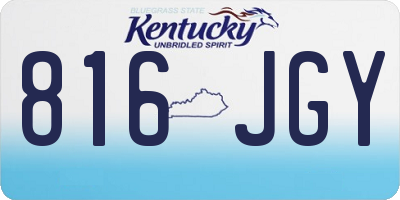 KY license plate 816JGY