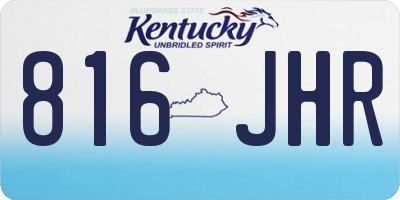 KY license plate 816JHR
