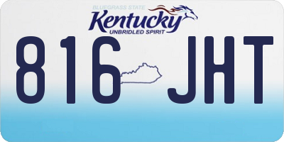 KY license plate 816JHT