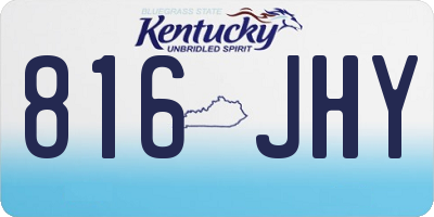 KY license plate 816JHY