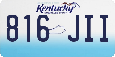 KY license plate 816JII