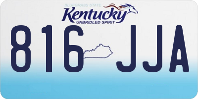 KY license plate 816JJA