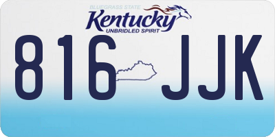 KY license plate 816JJK