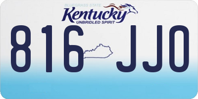 KY license plate 816JJO