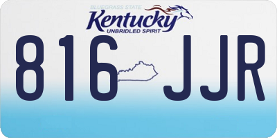 KY license plate 816JJR