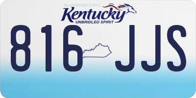 KY license plate 816JJS