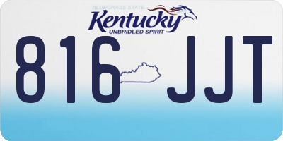KY license plate 816JJT