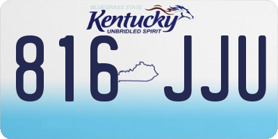 KY license plate 816JJU