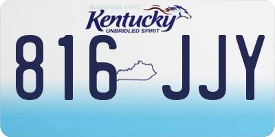 KY license plate 816JJY