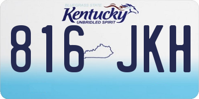 KY license plate 816JKH