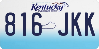 KY license plate 816JKK