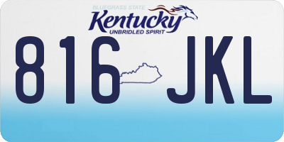 KY license plate 816JKL