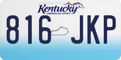 KY license plate 816JKP