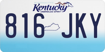 KY license plate 816JKY