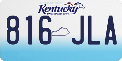 KY license plate 816JLA